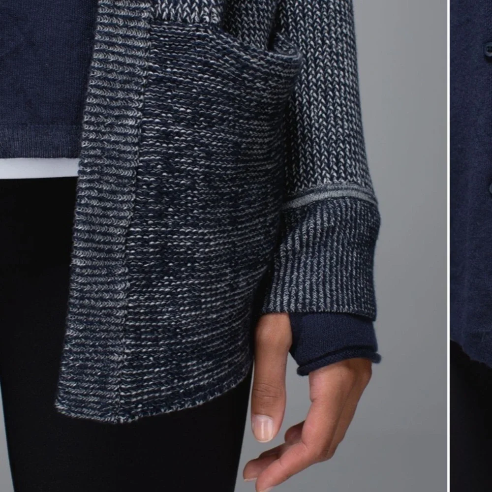 Lululemon vestigan cardigan sweater vest inkwell Size 8